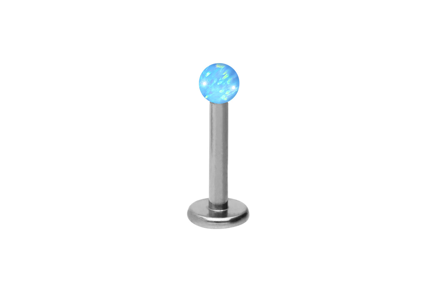 Titan Labret Piercing SYNTHETISCHER OPAL